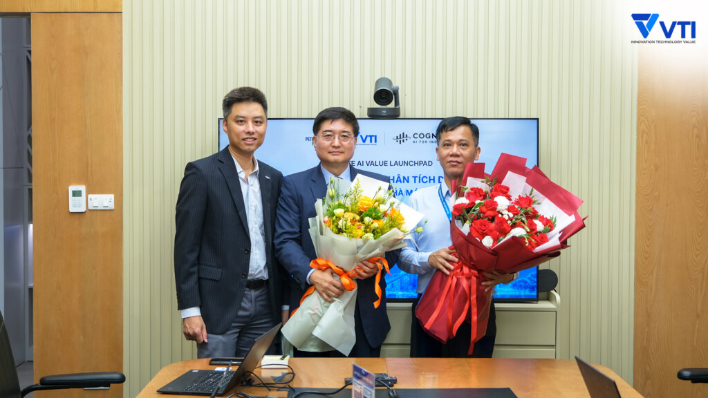 Representatives from VTI, Cognite, and PV Power (from left) at the workshop